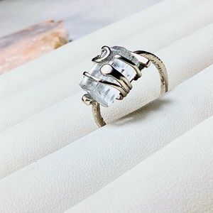 Raw Aquamarine Contemporary Art Ring